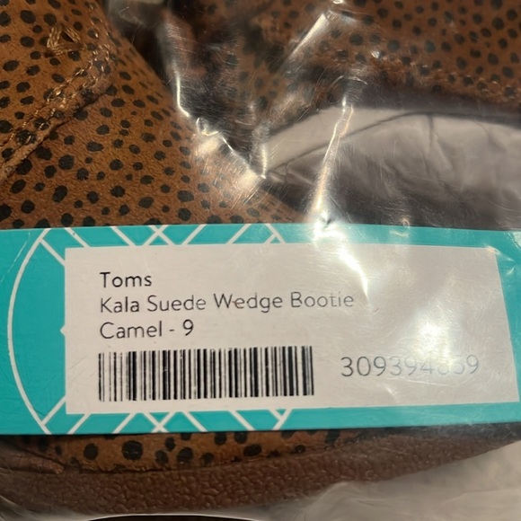 TOMS - Womens Kala Bootie, Size: 9 | Color: Tan Mini Cheetah Suede | NEW/NWT🖤🤎 - Picture 13 of 14